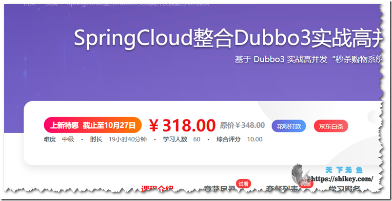 《SpringCloud整合Dubbo3实战高并发微服务架构设计（9章）》