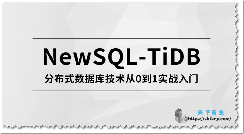 《马士兵教育 NewSQL-TiDB 分布式数据库技术从0到1实战入门》