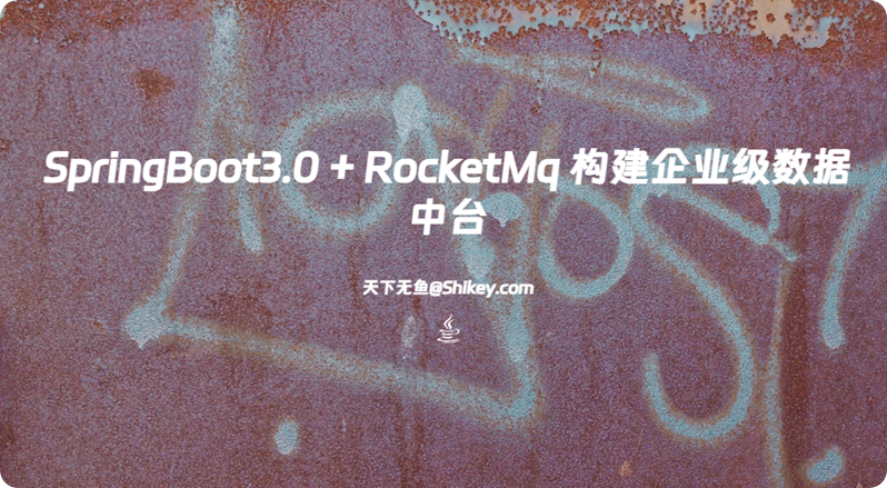 《SpringBoot3.0 + RocketMq 构建企业级数据中台(完结)| 百度网盘下载》