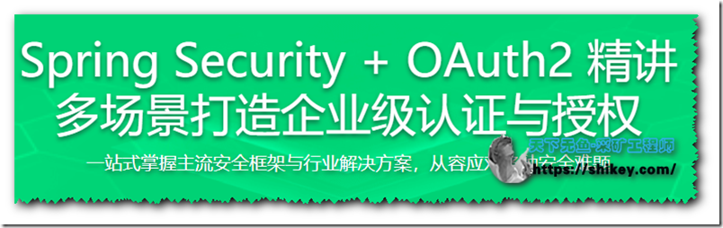 《Spring Security+OAuth2 打造企业级认证与授权|已完结|某课网|百度云下载》