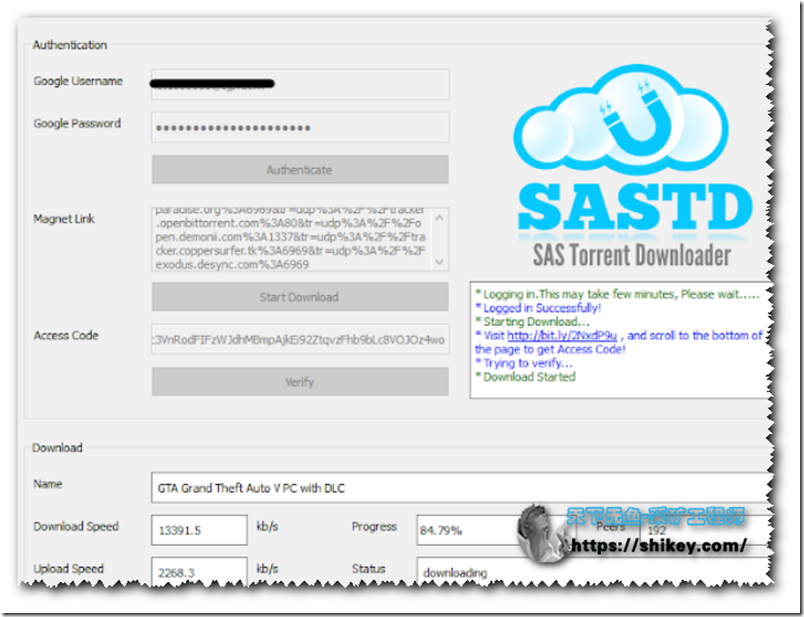 《利用SASTD将Torrent直接下载到Google云端硬盘》
